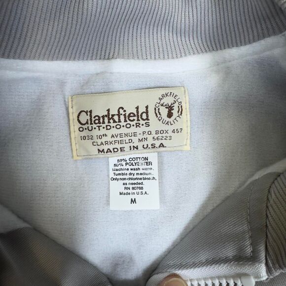 Clarkfield Jacket Mens M Gray Zip Workwear Vintage USA - Picture 3 of 5